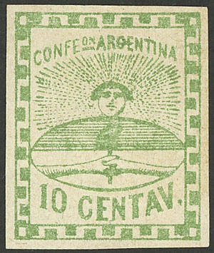 Lot 27 - Argentina confederation -  Guillermo Jalil - Philatino Auction #1922 ARGENTINA: General auction with very low starts!