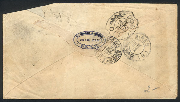 Lot 736 - Argentina postal history -  Guillermo Jalil - Philatino Auction #1922 ARGENTINA: General auction with very low starts!