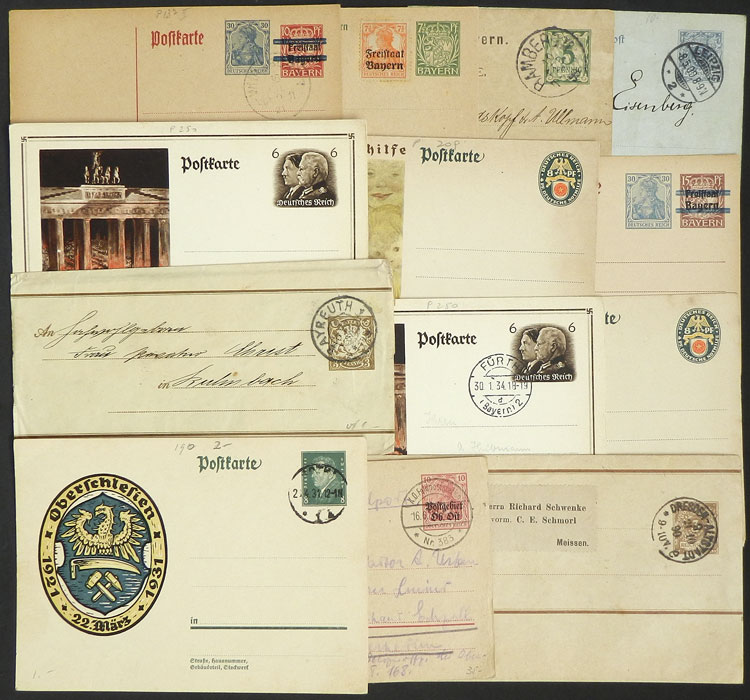 Lot 25 - germany Postal stationery -  Guillermo Jalil - Philatino Auction #1924 WORLDWIDE + ARGENTINA: General June auction