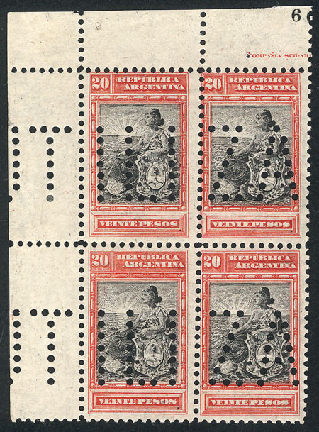 Lot 328 - Argentina general issues -  Guillermo Jalil - Philatino Auction #1936 ARGENTINA: General auction with many 
