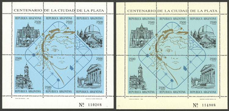 Lot 681 - Argentina souvenir sheets - Guillermo Jalil - Philatino Auction #1936 ARGENTINA: General auction with many Lot 681 - Argentina souvenir sheets - Guillermo Jalil - Philatino Auction #1936 ARGENTINA: General auction with many