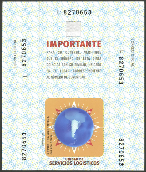 Lot 768 - Argentina parcel post seals - Guillermo Jalil - Philatino Auction #1936 ARGENTINA: General auction with many Lot 768 - Argentina parcel post seals - Guillermo Jalil - Philatino Auction #1936 ARGENTINA: General auction with many