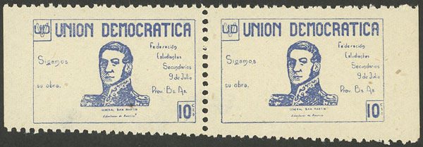 Lot 838 - Argentina cinderellas - Guillermo Jalil - Philatino Auction #1936 ARGENTINA: General auction with many Lot 838 - Argentina cinderellas - Guillermo Jalil - Philatino Auction #1936 ARGENTINA: General auction with many