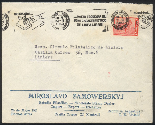 Lot 818 - Argentina postal history -  Guillermo Jalil - Philatino Auction #1936 ARGENTINA: General auction with many 