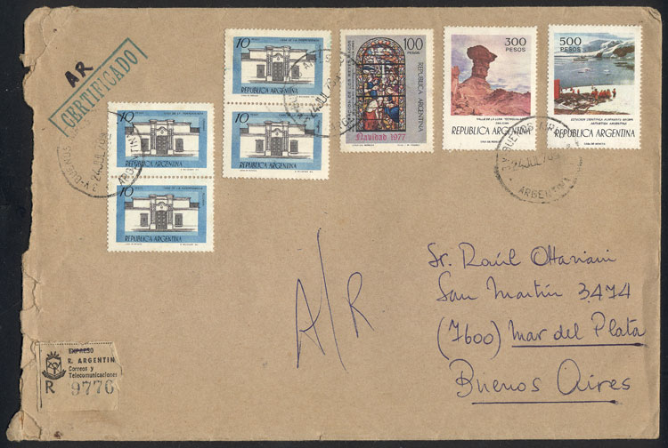 Lot 824 - Argentina postal history -  Guillermo Jalil - Philatino Auction #1936 ARGENTINA: General auction with many 