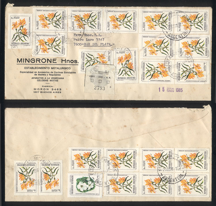 Lot 825 - Argentina postal history -  Guillermo Jalil - Philatino Auction #1936 ARGENTINA: General auction with many 