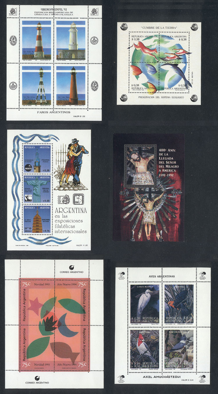 Lot 729 - Argentina SOUVENIE SHEETS - Guillermo Jalil - Philatino Auction #1936 ARGENTINA: General auction with many Lot 729 - Argentina SOUVENIE SHEETS - Guillermo Jalil - Philatino Auction #1936 ARGENTINA: General auction with many