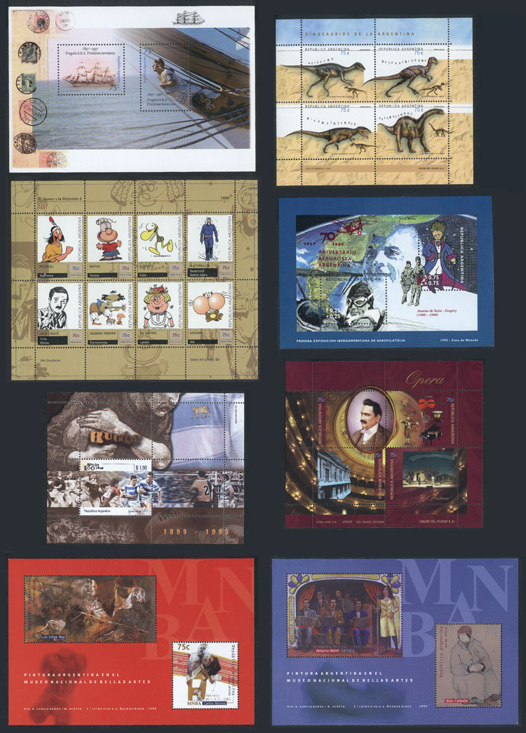 Lot 731 - Argentina SOUVENIE SHEETS - Guillermo Jalil - Philatino Auction #1936 ARGENTINA: General auction with many Lot 731 - Argentina SOUVENIE SHEETS - Guillermo Jalil - Philatino Auction #1936 ARGENTINA: General auction with many
