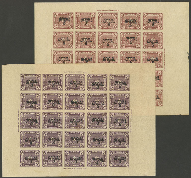 Lot 169 - Paraguay official stamps - Guillermo Jalil - Philatino Auction #1937 WORLDWIDE + ARGENTINA: special September auction Lot 169 - Paraguay official stamps - Guillermo Jalil - Philatino Auction #1937 WORLDWIDE + ARGENTINA: special September auction