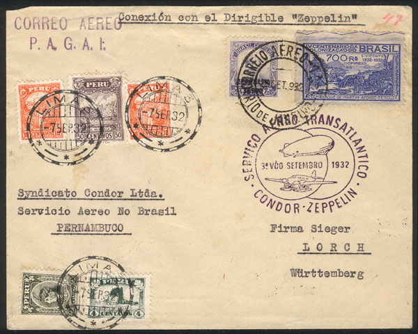 Lot 202 - Peru postal history - Guillermo Jalil - Philatino Auction #1937 WORLDWIDE + ARGENTINA: special September auction Lot 202 - Peru postal history - Guillermo Jalil - Philatino Auction #1937 WORLDWIDE + ARGENTINA: special September auction