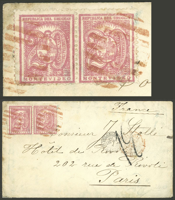 Lot 234 - Uruguay postal history - Guillermo Jalil - Philatino Auction #1937 WORLDWIDE + ARGENTINA: special September auction Lot 234 - Uruguay postal history - Guillermo Jalil - Philatino Auction #1937 WORLDWIDE + ARGENTINA: special September auction