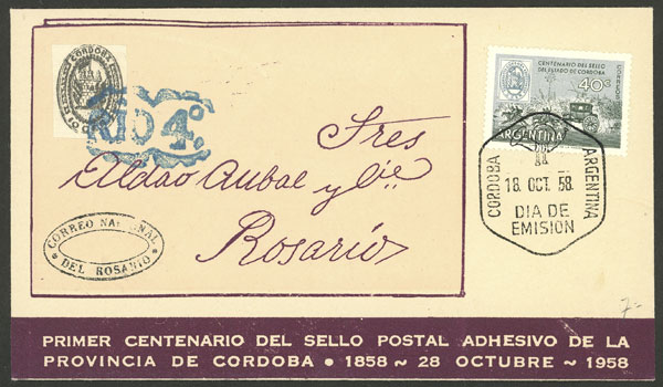 Lot 80 - Argentina córdoba -  Guillermo Jalil - Philatino Auction # 2128 ARGENTINA: 'Clearance' auction with very low starts and many interesting lots!