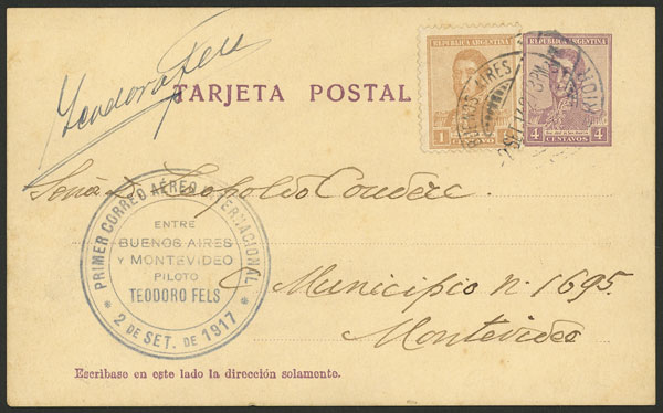 Lot 154 - Argentina postal history -  Guillermo Jalil - Philatino Auction # 2129 ARGENTINA: August special auction