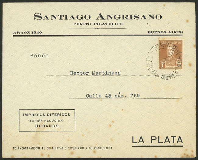 Lot 151 - Argentina postal history -  Guillermo Jalil - Philatino Auction # 2129 ARGENTINA: August special auction