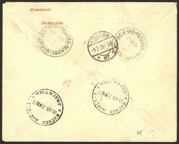 Lot 148 - Argentina postal history -  Guillermo Jalil - Philatino Auction # 2129 ARGENTINA: August special auction