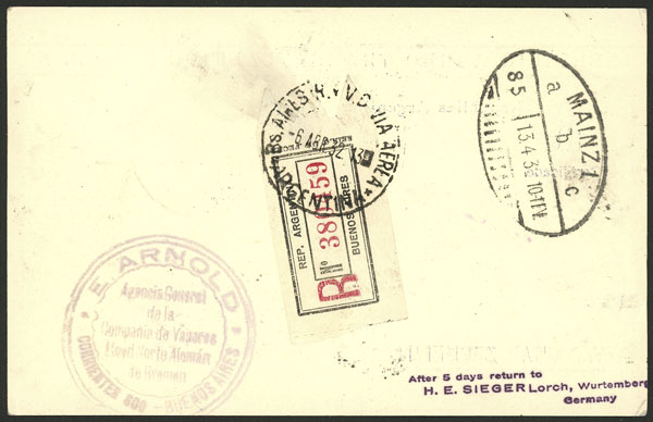 Lot 150 - Argentina postal history -  Guillermo Jalil - Philatino Auction # 2129 ARGENTINA: August special auction