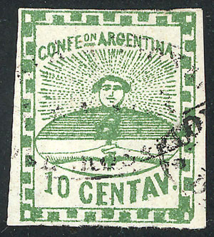 Lot 21 - Argentina confederation -  Guillermo Jalil - Philatino Auction # 2137 ARGENTINA: Special October auction
