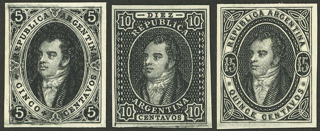 Lot 104 - Argentina rivadavias -  Guillermo Jalil - Philatino Auction # 2140 ARGENTINA: 