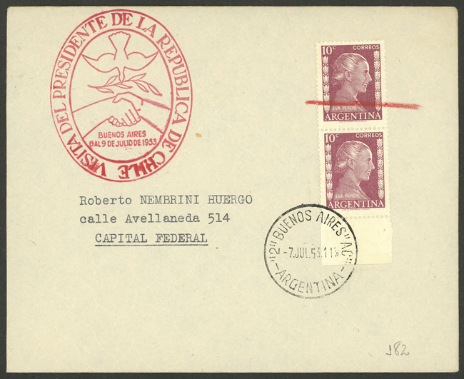 Lot 1048 - Argentina postal history -  Guillermo Jalil - Philatino Auction # 2140 ARGENTINA: 