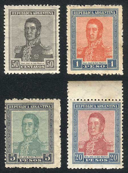 Lot 307 - Argentina general issues -  Guillermo Jalil - Philatino Auction # 2140 ARGENTINA: 