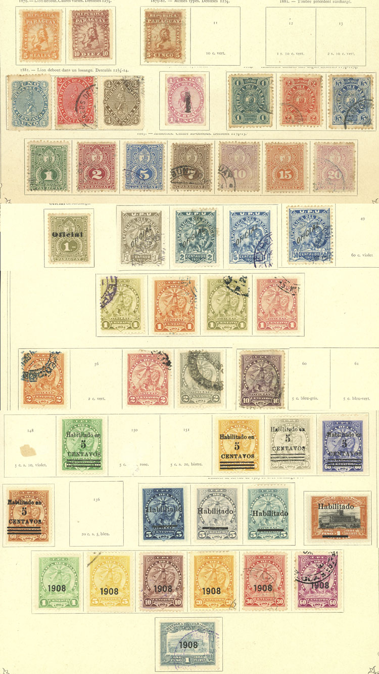 Lot 2602 - Paraguay Lots and Collections -  Guillermo Jalil - Philatino Auction # 2141 WORLDWIDE + ARGENTINA: General November auction