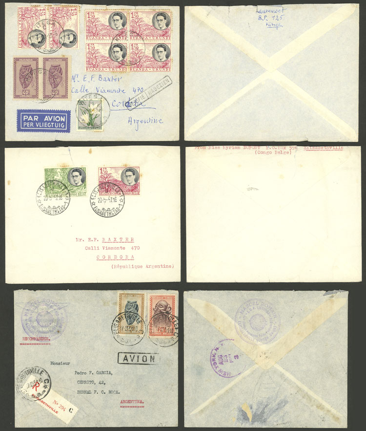 Lot 1555 - belgian congo postal history -  Guillermo Jalil - Philatino Auction # 2141 WORLDWIDE + ARGENTINA: General November auction
