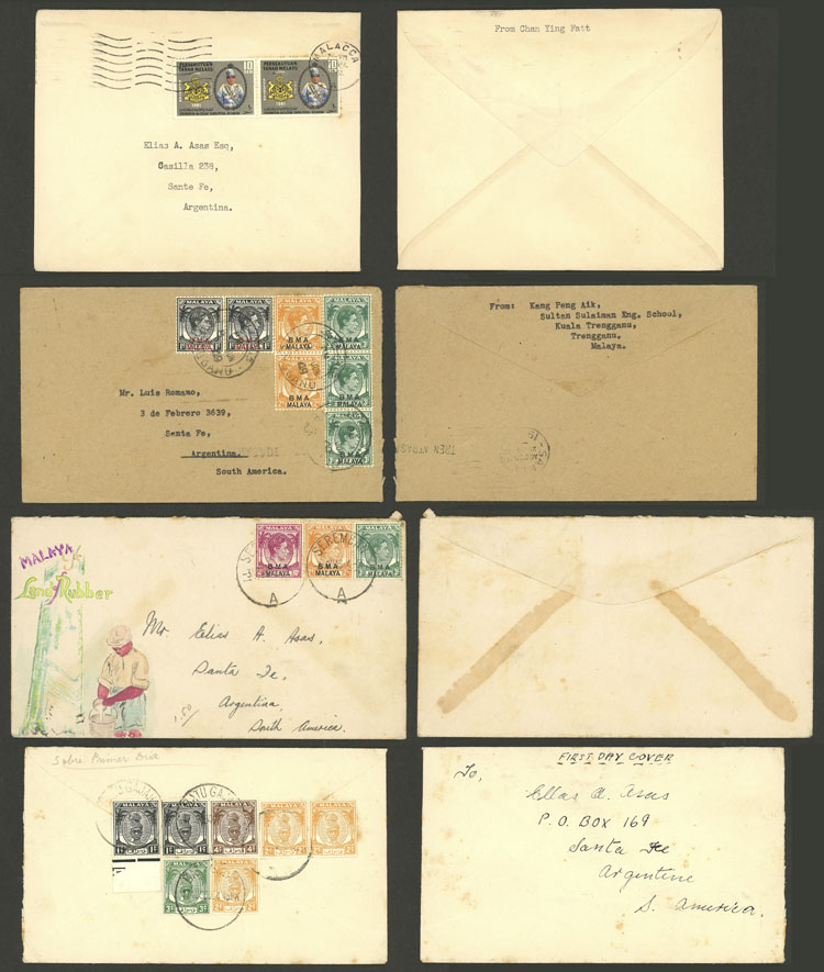 Lot 2396 - malaya postal history -  Guillermo Jalil - Philatino Auction # 2141 WORLDWIDE + ARGENTINA: General November auction