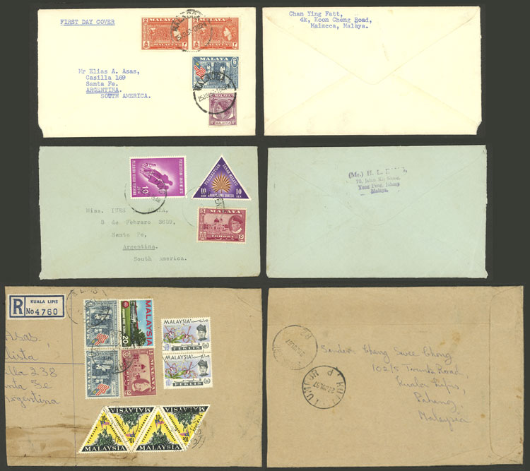 Lot 2396 - malaya postal history -  Guillermo Jalil - Philatino Auction # 2141 WORLDWIDE + ARGENTINA: General November auction