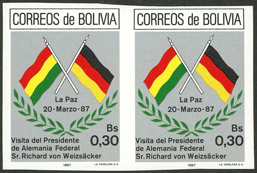 Lot 1066 - bolivia general issues -  Guillermo Jalil - Philatino Auction # 2141 WORLDWIDE + ARGENTINA: General November auction