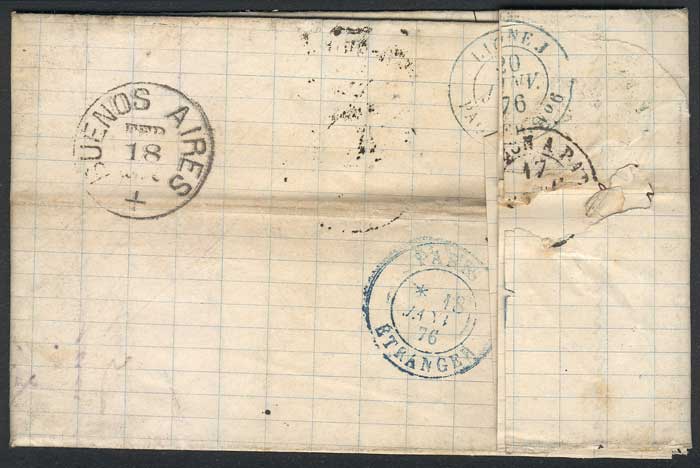 Lot 1982 - France postal history -  Guillermo Jalil - Philatino Auction # 2141 WORLDWIDE + ARGENTINA: General November auction