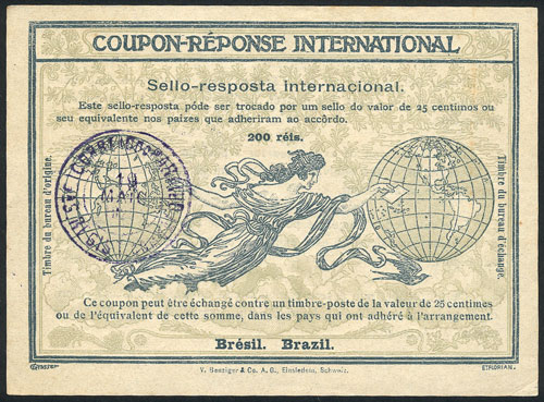 Brasil Coupon Reponse International Unc #17617