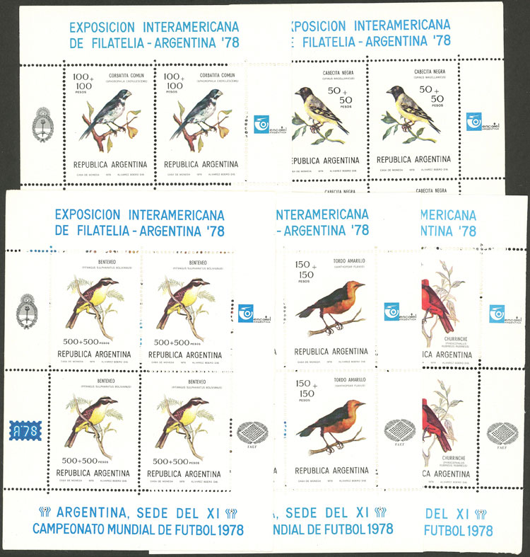 Lot 611 - Argentina souvenir sheets -  Guillermo Jalil - Philatino Auction # 2141 WORLDWIDE + ARGENTINA: General November auction