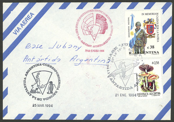 Lot 13 - argentine antarctica postal history -  Guillermo Jalil - Philatino Auction # 2142 ARGENTINA: 