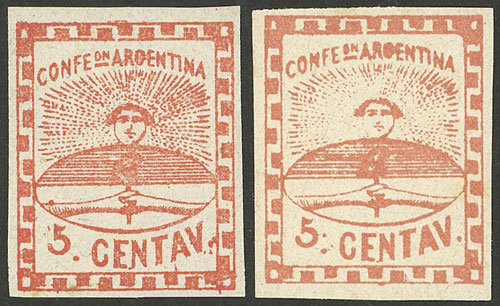 Lot 41 - Argentina confederation -  Guillermo Jalil - Philatino Auction # 2142 ARGENTINA: 