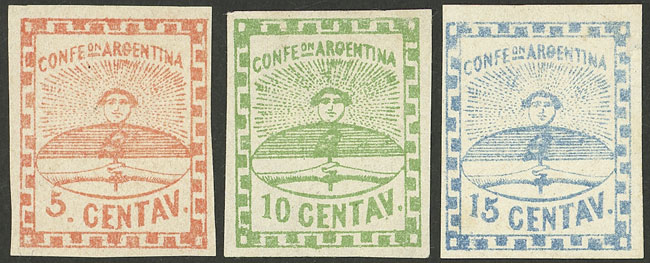 Lot 38 - Argentina confederation -  Guillermo Jalil - Philatino Auction # 2142 ARGENTINA: 