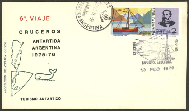 Lot 9 - argentine antarctica postal history -  Guillermo Jalil - Philatino Auction # 2142 ARGENTINA: 