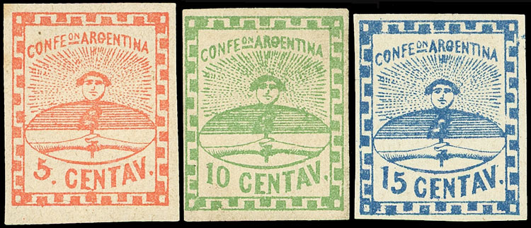 Lot 19 - Argentina confederation -  Guillermo Jalil - Philatino Auction # 2144 ARGENTINA: Very enjoyable general auction, with a lot of interesting material of all periods!!