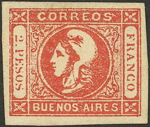 Lot 7 - Argentina cabecitas -  Guillermo Jalil - Philatino Auction # 2144 ARGENTINA: Very enjoyable general auction, with a lot of interesting material of all periods!!