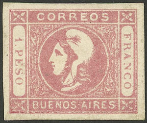 Lot 10 - Argentina cabecitas -  Guillermo Jalil - Philatino Auction # 2144 ARGENTINA: Very enjoyable general auction, with a lot of interesting material of all periods!!