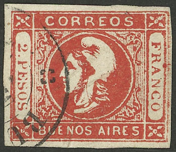 Lot 8 - Argentina cabecitas -  Guillermo Jalil - Philatino Auction # 2144 ARGENTINA: Very enjoyable general auction, with a lot of interesting material of all periods!!