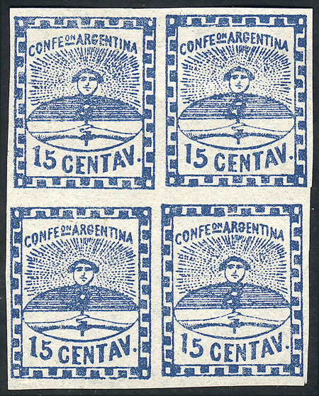 Lot 23 - Argentina confederation -  Guillermo Jalil - Philatino Auction # 2144 ARGENTINA: Very enjoyable general auction, with a lot of interesting material of all periods!!