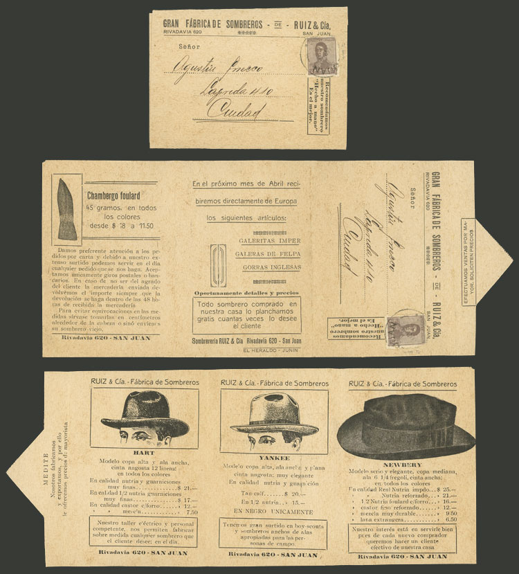 Lot 213 - Argentina postal history -  Guillermo Jalil - Philatino Auction # 2145 ARGENTINA: Special December auction
