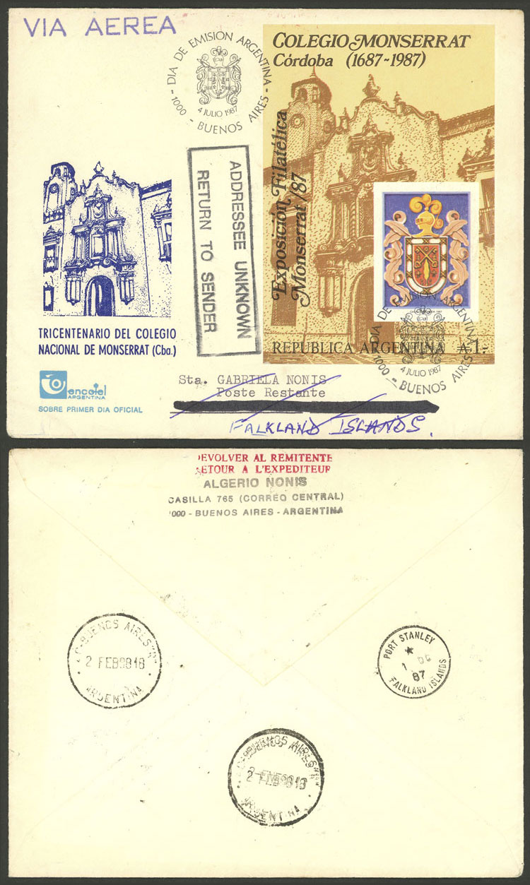 Lot 1075 - Argentina souvenir sheets -  Guillermo Jalil - Philatino Auction # 2147 ARGENTINA: 