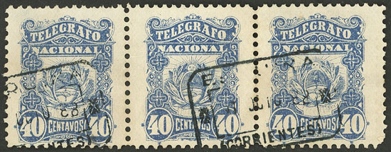 Lot 1227 - Argentina telegraph stamps -  Guillermo Jalil - Philatino Auction # 2147 ARGENTINA: 