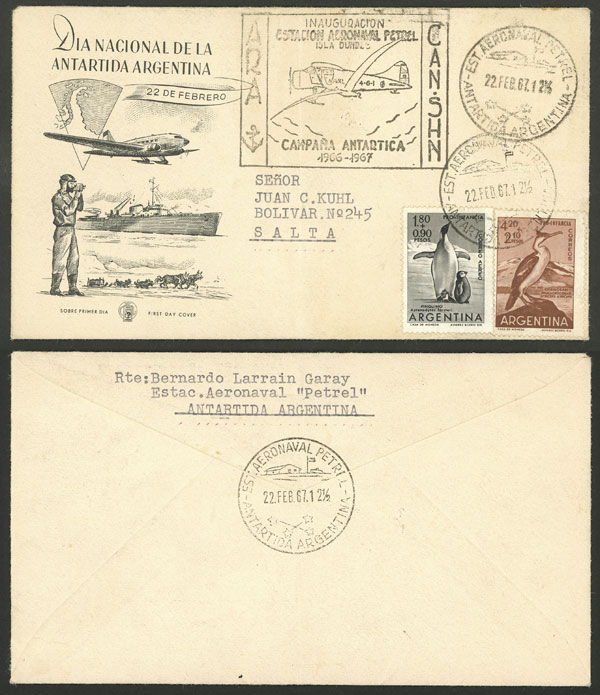 Lot 2 - argentine antarctica postal history -  Guillermo Jalil - Philatino Auction # 2147 ARGENTINA: 