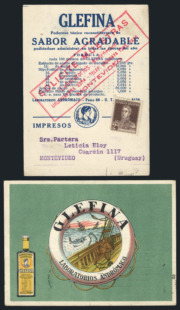 Lot 1333 - Argentina postal history -  Guillermo Jalil - Philatino Auction # 2147 ARGENTINA: 