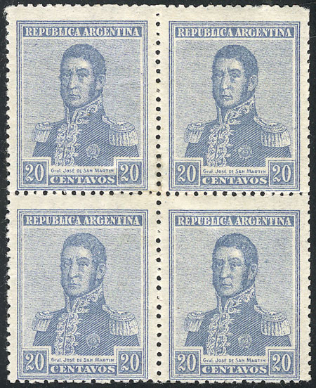 Lot 382 - Argentina general issues -  Guillermo Jalil - Philatino Auction # 2148 ARGENTINA: General auction with very interesting material