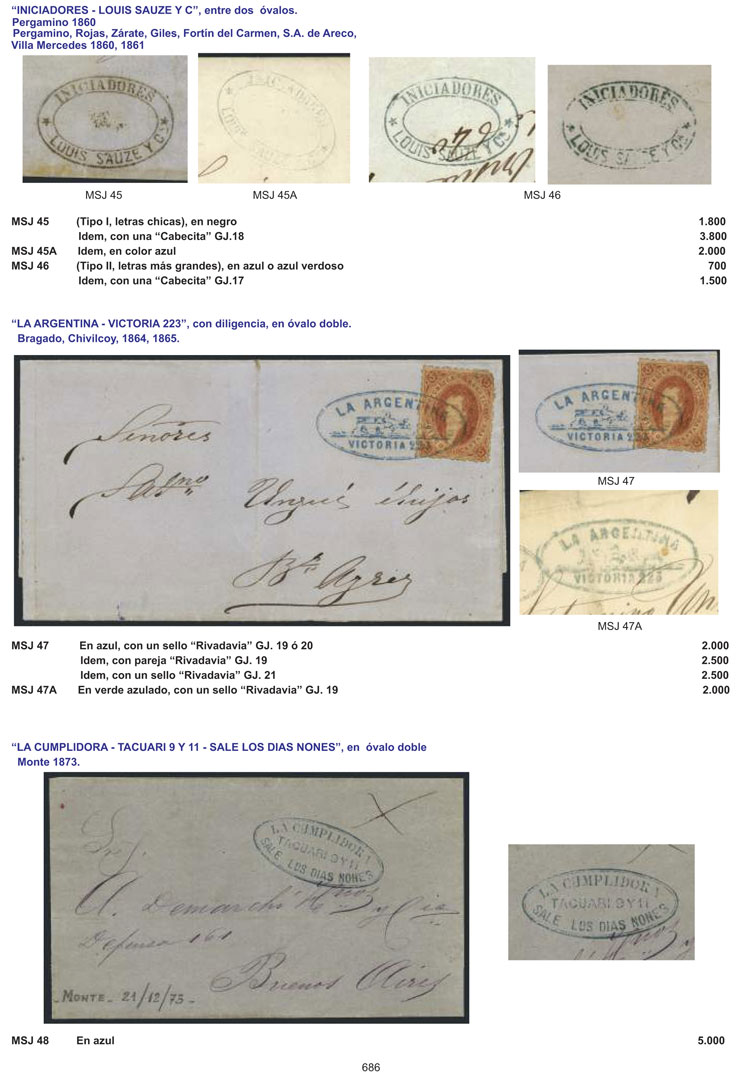 Lot 1 - Argentina books -  Guillermo Jalil - Philatino Auction # 2148 ARGENTINA: General auction with very interesting material