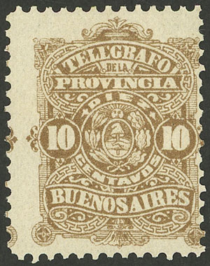 Lot 1462 - Argentina telegraph stamps -  Guillermo Jalil - Philatino Auction # 2148 ARGENTINA: General auction with very interesting material