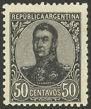 Lot 310 - Argentina general issues -  Guillermo Jalil - Philatino Auction # 2148 ARGENTINA: General auction with very interesting material